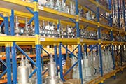 Valves stored in stores